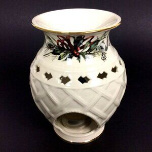 Lenox Holiday Winter Greetings Ceramic Tea Candle Holder & Tart Warmer